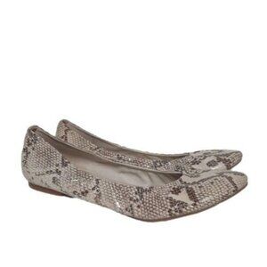 J. LITVACK Ballet Flats Snake Print Sz US 9 / Eur 40